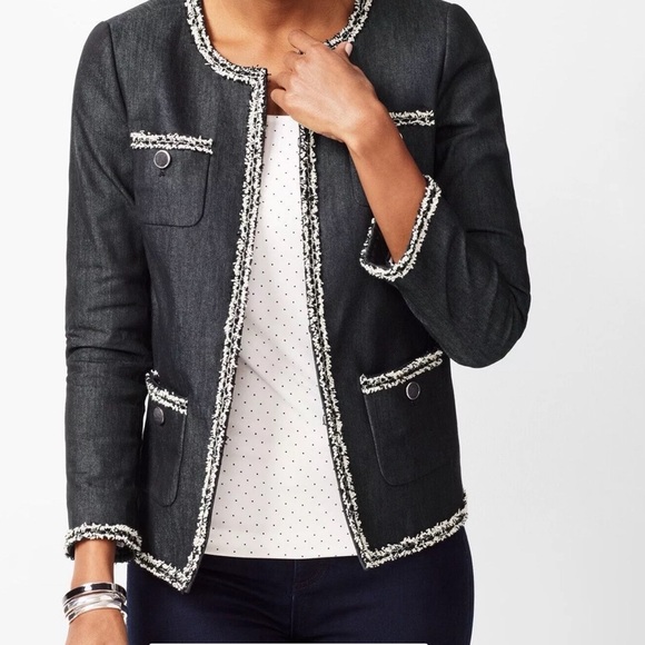 Talbot Polished Denim Jacket/Blazer Size 12 - Picture 6 of 9